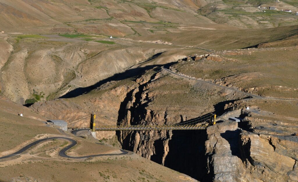 Chicham Bridge in Spiti Valley – world’s highest suspension bridge near Kaza, Himachal Pradesh